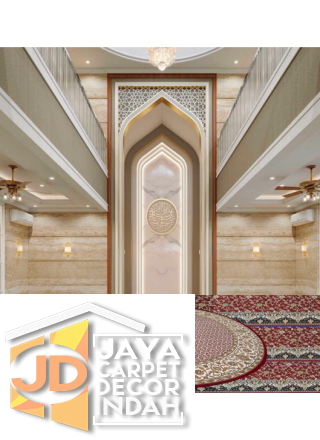 Karpet Sajadah Al Raudha  Medalion Merah  120x600, 120x1200, 120x1800, 120x2400, 120x3000